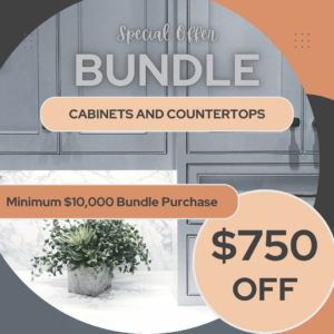 Bundle sale of cabinets and countertops.